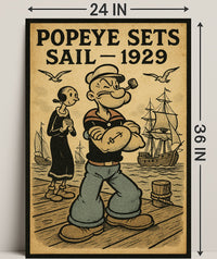 Nautical Cartoon Adventure Retro Art Pop Culture Poster
