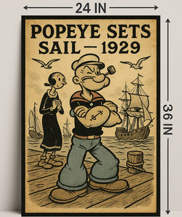 Nautical Cartoon Adventure Retro Art Pop Culture Poster