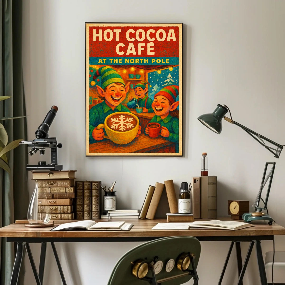 Hot Cocoa Café At The North Pole Poster