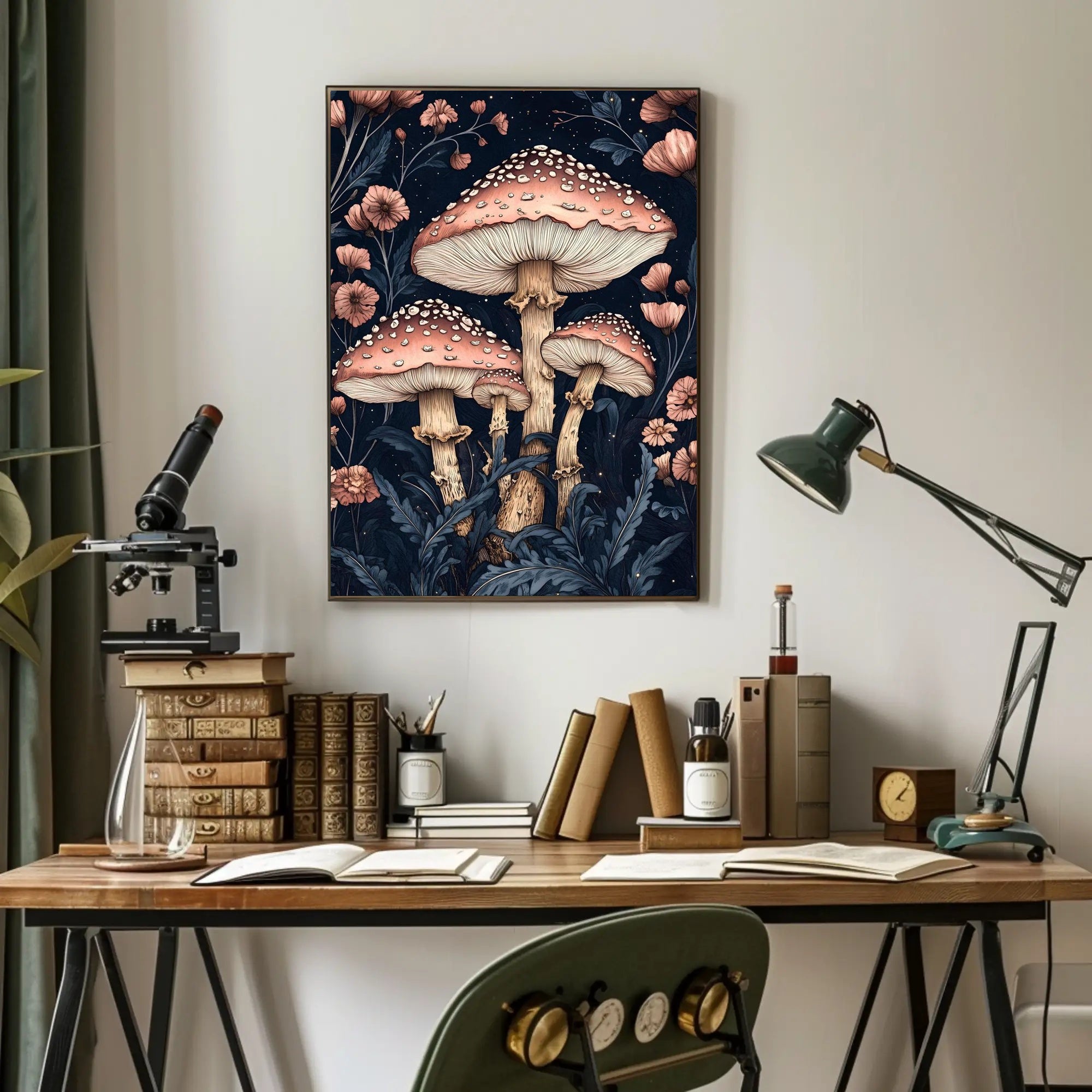 Magic Mushroom Forest in Fantasy or Mythology Poster