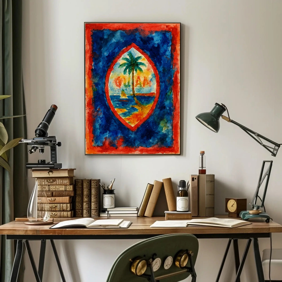 Vibrant Island Emblem Poster