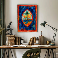Vibrant Island Emblem Poster