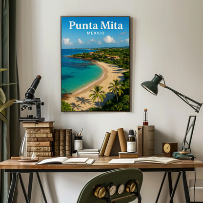Punta Mita Mexico Coastline Villas Travel Poster