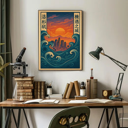 Los Angeles Sunset Fusion Urban or Cityscape Poster