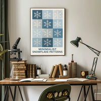 Minimalist Snowflake Patterns Minimalist Poster