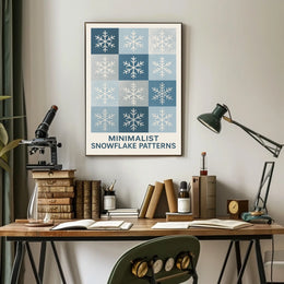Minimalist Snowflake Patterns Minimalist Poster
