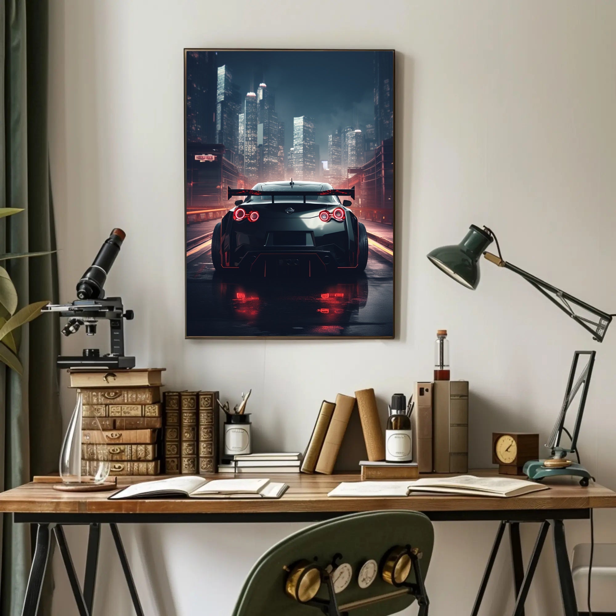 Night Drive In The City Poster