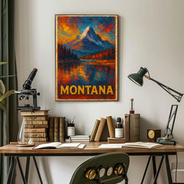 Montana Landscape Wanderlust Decor Poster
