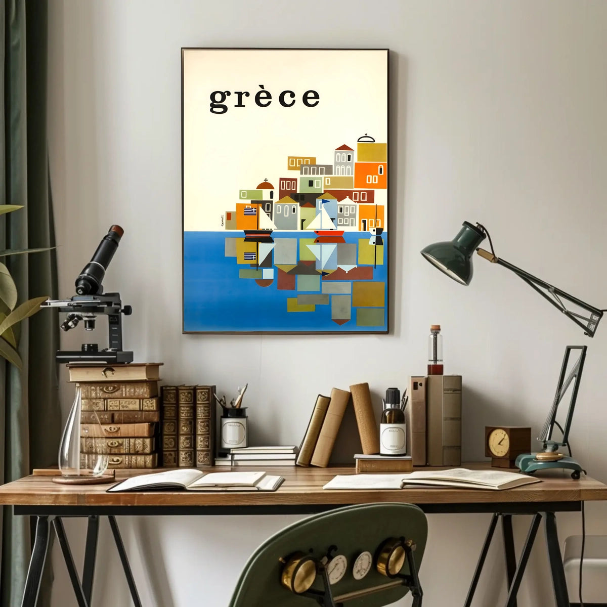 Grèce A Vibrant Reflection Poster