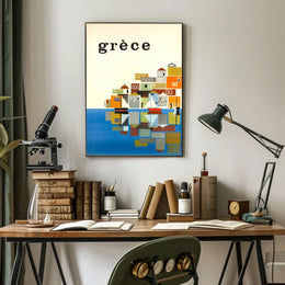Grèce A Vibrant Reflection Poster