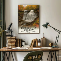 Cuyahoga Valley Waterfall Scenic Travel Poster