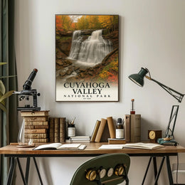 Cuyahoga Valley Waterfall Scenic Travel Poster