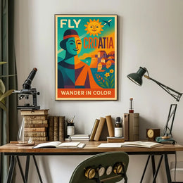Vibrant Croatia Travel Poster for Cultural Exploration PosterGoat