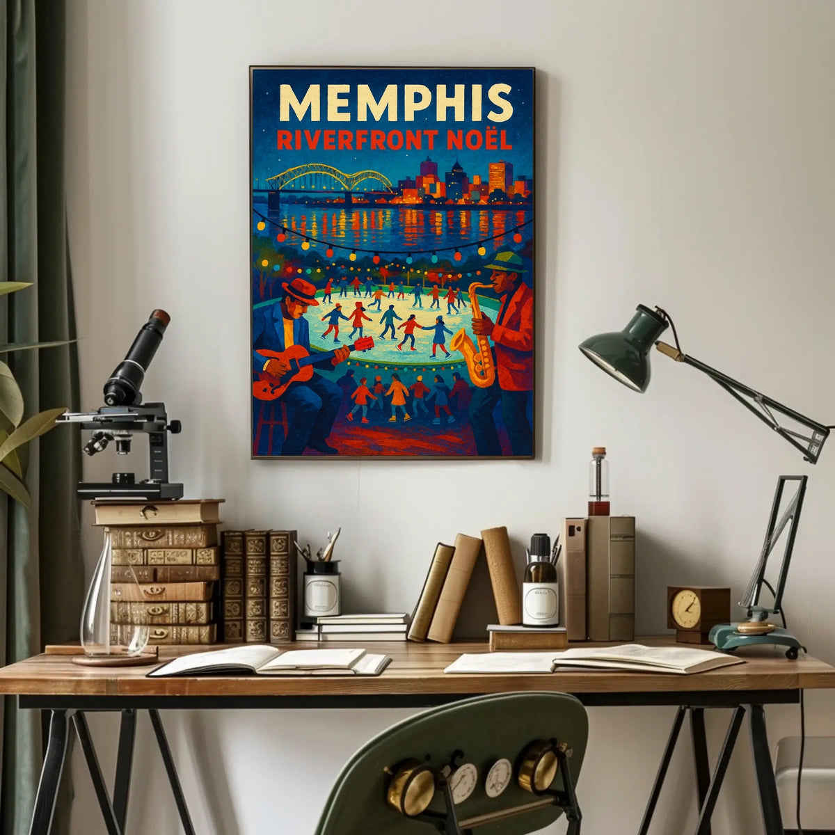 Memphis Riverfront Noël Poster