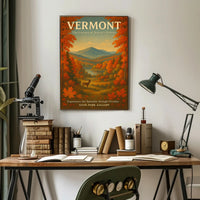 Vermont Autumn Scenic Poster Wall Art Print