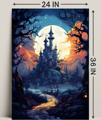 Enchanted Castle Under The Moon Poster
