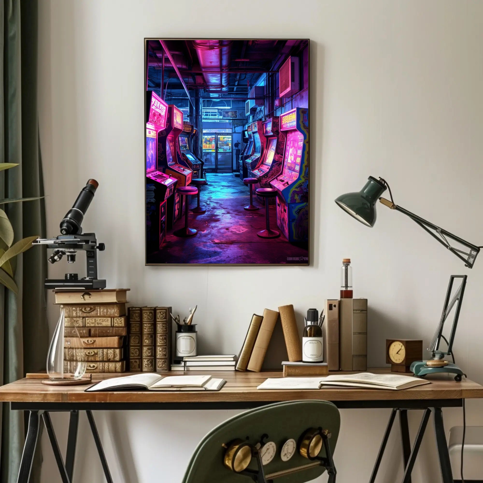 Retro Arcade Haven Poster