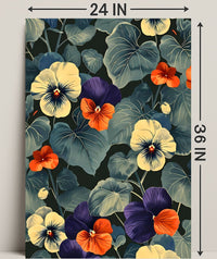 Vibrant Floral Elegance: Modern Botanical Artistic Poster
