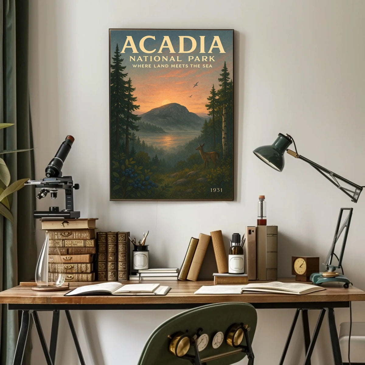 Acadia National Park Where Land Meets Poster