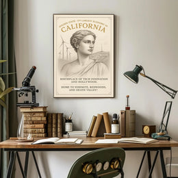 California Golden State Poster PosterGoat
