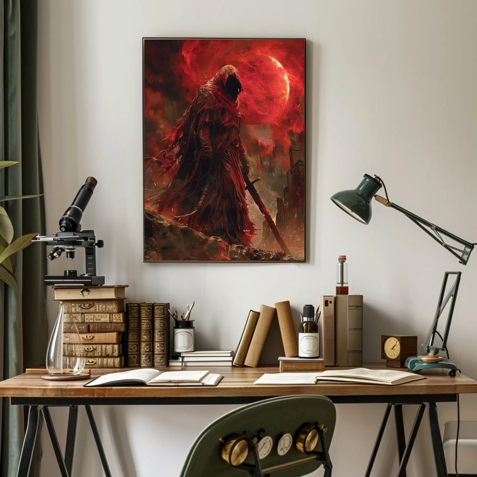 The Crimson Wraith Art Print Poster for Home Decor PosterGoat