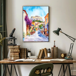 Greece Athens Acropolis Street View Poster