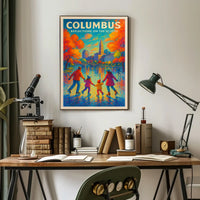 Columbus Reflections on the Scioto Poster