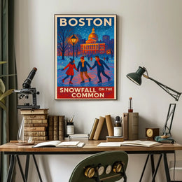Snowfall On The Common Poster
