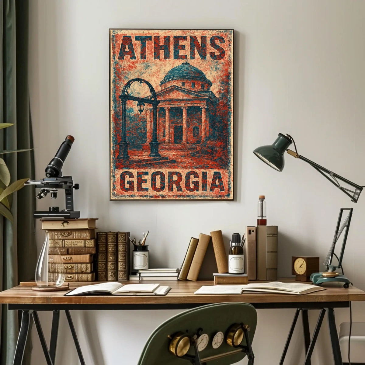Athens, Georgia Architectural Tribute Poster