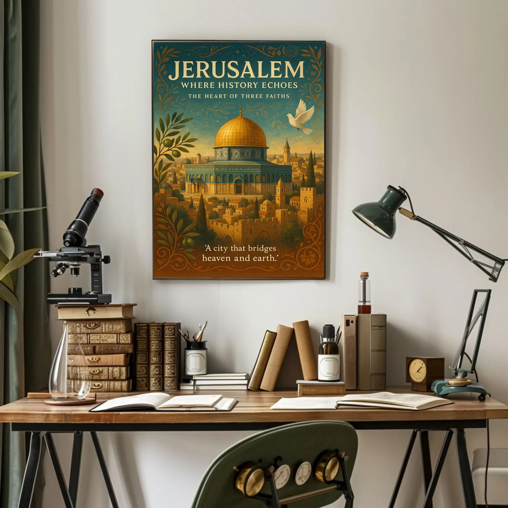 Jerusalem Vintage Travel Poster Wall Art