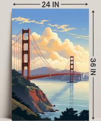 Golden Gate Bridge At Sunset Poster