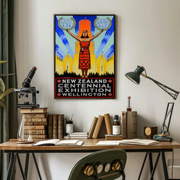 New Zealand Centennial Art Deco Cultural or Heritage Poster