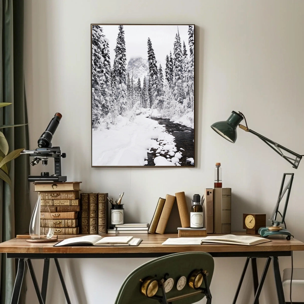 Winter Wonderland Photorealistic National Park Poster