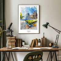 Louvre Pyramid Paris Travel Poster PosterGoat