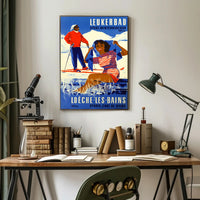 Leukerbad Winter Sports and Bathing Retreat Poster PosterGoat