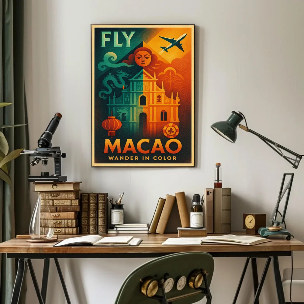 Travel to Macao Vibrant Exploration Travel Poster PosterGoat
