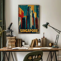 Singapore Skyline Art Poster