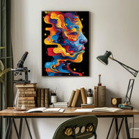 Colorful Abstract Portrait Abstract Poster