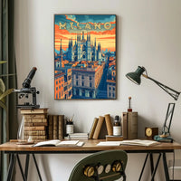 Milano Skyline Art Poster