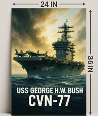 USS George H.W. Bush CVN-77 Poster PosterGoat