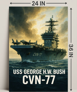 USS George H.W. Bush CVN-77 Poster PosterGoat