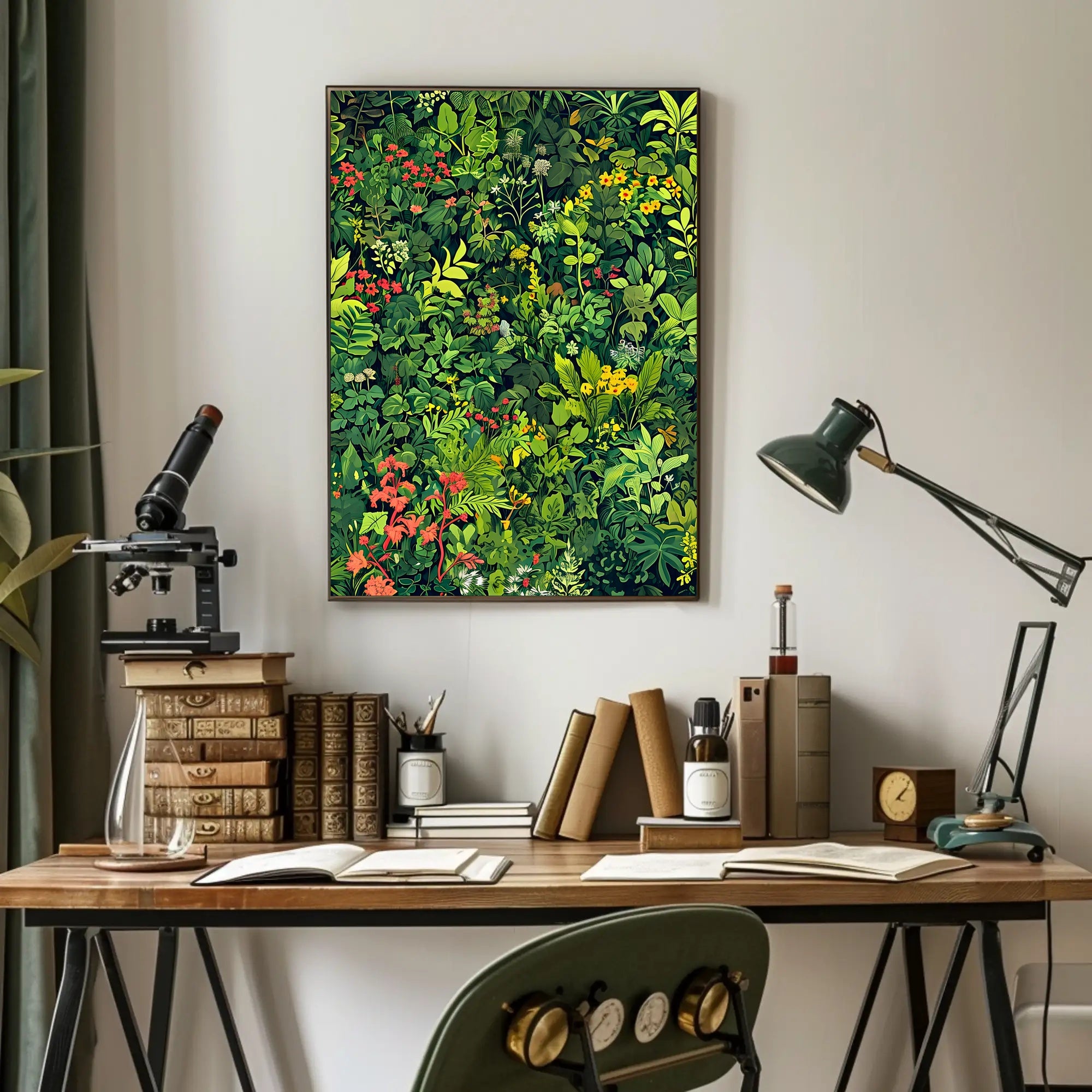 Lush Botanical Illustration Poster for Nature Lovers