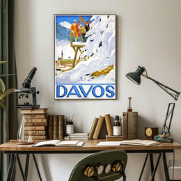 Winter Sports In Davos Poster