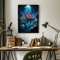 Enchanted Underwater City Poster