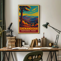 Shenandoah National Park Vintage Autumn Lovers Poster