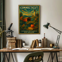 Connecticut Timeless Beauty Poster Elevates Coastal Decor