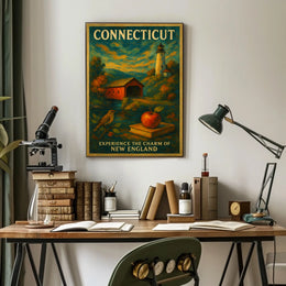 Connecticut Timeless Beauty Poster Elevates Coastal Decor