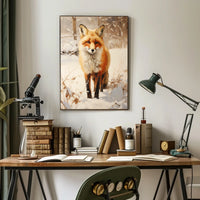 Winter Fox In The Snow Poster