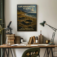 Cape Krusenstern Alaska Scenic Map Style Travelers Poster
