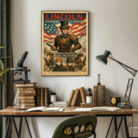 Lincoln Steampunk of Freedom Poster
